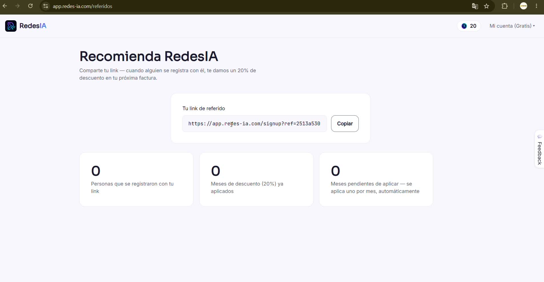 Captura de pantalla — paso 10: Referidos y soporte