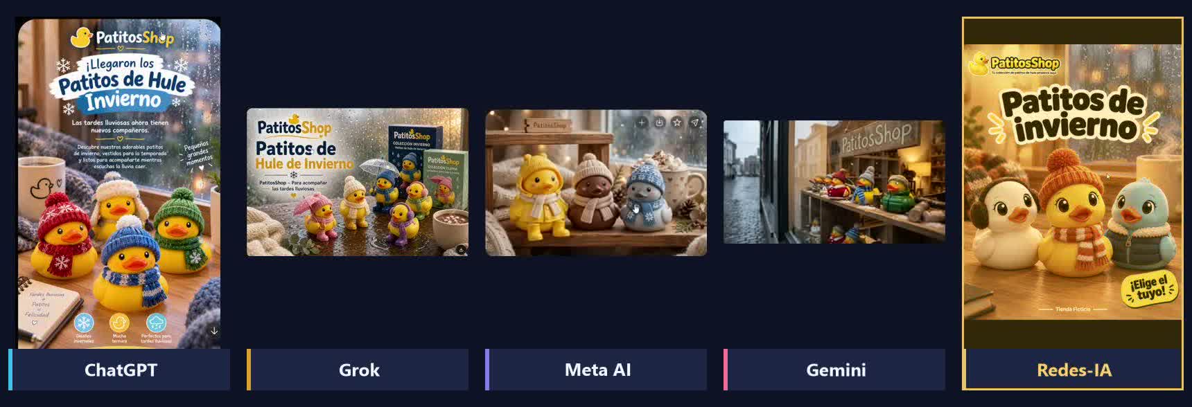 Captura de pantalla — paso 3: Compara los resultados