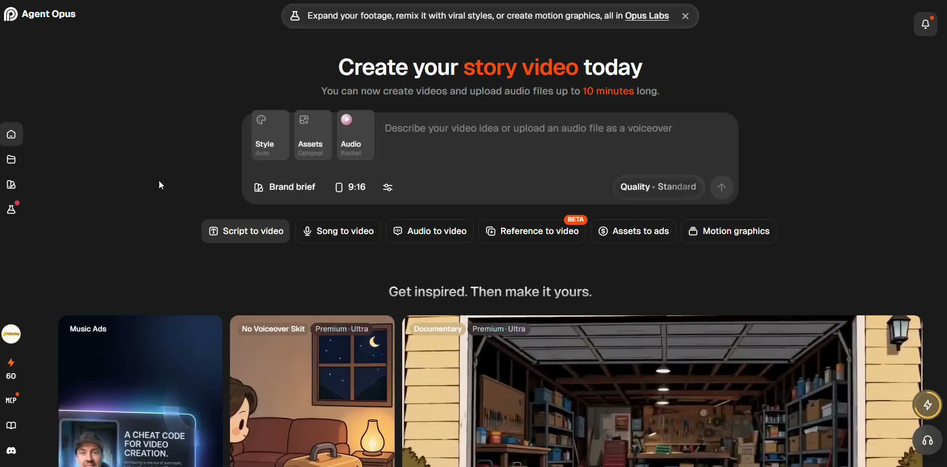 Captura de pantalla — paso 2: Elige una herramienta de video con IA