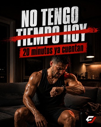 Lámina intermedia del carrusel del gimnasio, sobre la excusa de no tener tiempo.